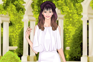 白裙少女娇如花