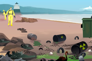 清理海滩核泄漏