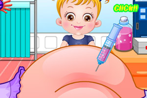 可爱宝贝学打针