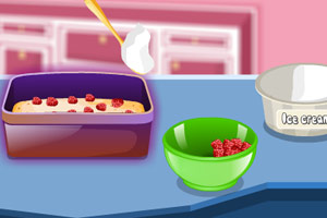 冰淇淋覆盆子蛋糕