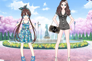 暑假和妈妈去逛街