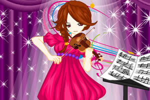 时尚小提琴女孩