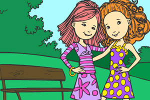 公园格薇姐妹上色