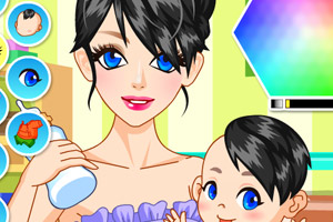 美丽妈妈帅宝贝