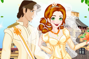 长发公主婚礼装扮