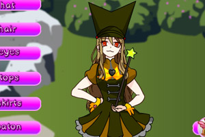 拿魔力棒的女生