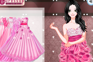 粉红甜心连衣裙