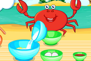 可爱螃蟹纸杯蛋糕