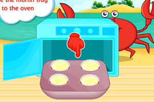 可爱螃蟹纸杯蛋糕