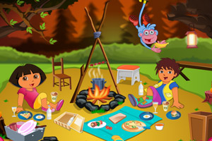 朵拉清理森林营地