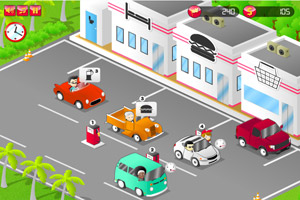 加油站繁忙的一天