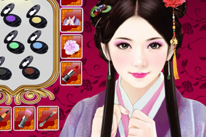 手绘古典美女装扮