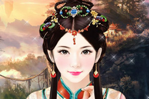 手绘古典美女装扮