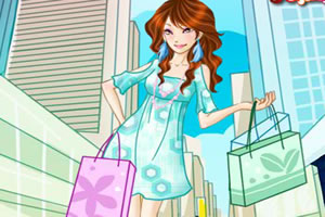 时髦的购物女孩