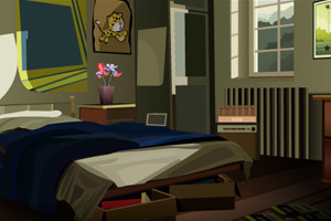 顽皮的男孩逃脱