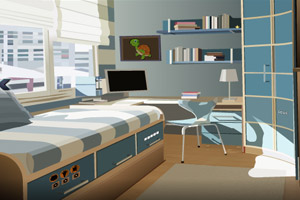 顽皮的男孩逃脱