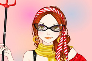 漂亮女生万圣节化妆