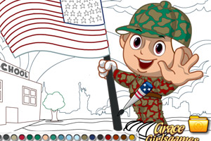 快乐独立日上色