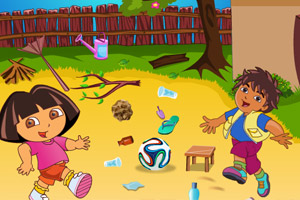 朵拉和迭戈清理场地