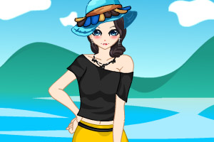 超可爱海边女生