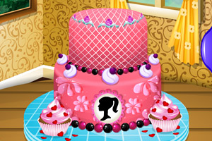 复古芭比娃娃蛋糕