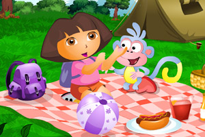 和朵拉一起野餐