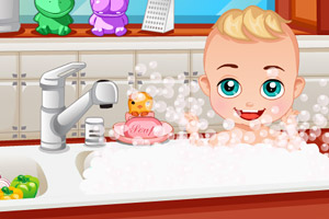 宝贝里奥要洗澡