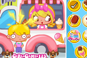 冰淇淋店打工偷懒