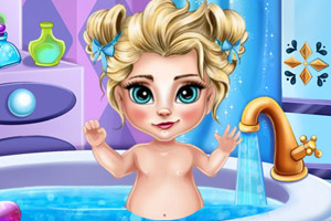 艾尔莎的宝贝要洗澡