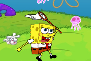 海绵宝宝捕捉水母