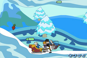 冰雪女王坐雪橇选关版