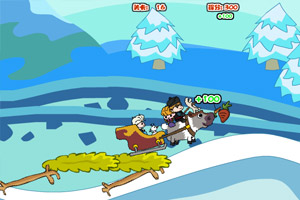 冰雪女王坐雪橇选关版