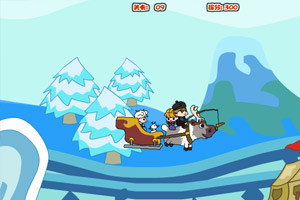 冰雪女王坐雪橇选关版