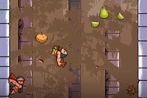 狂暴野人吃水果