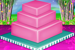 芭比碎花蛋糕装饰