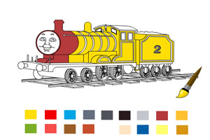 托马斯小火车填色