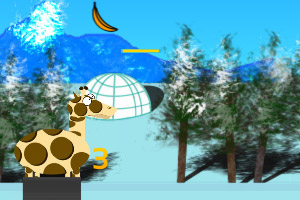 吃香蕉的长颈鹿