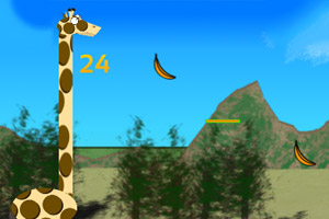 吃香蕉的长颈鹿