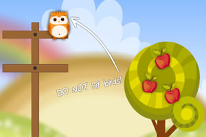 弹弓打苹果