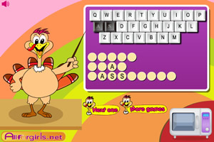 感恩节火鸡拼单词