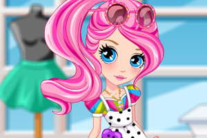 可爱女孩米奇装