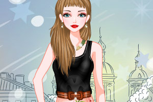 复古印花连身裙