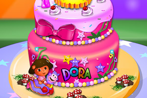 朵拉和好朋友蛋糕设计