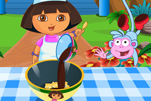 朵拉制作大蛋糕