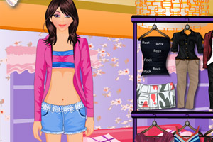 时尚的购物女郎