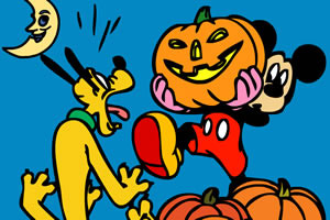 米奇的万圣节上色