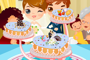 装饰完美婚礼蛋糕