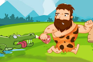 原始人喂鳄鱼选关版