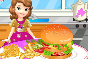 索菲亚制作汉堡