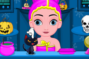 艾尔莎宝贝万圣节准备